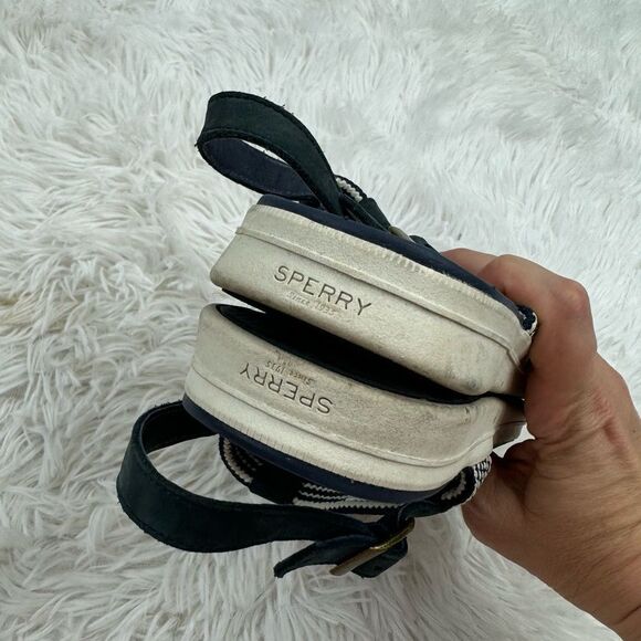 Sperry Adriatic Nautical Woven Leather Thong Sling Sandal - Picture 8 of 10